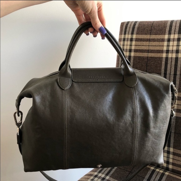 LONGCHAMP - EUC Large Le Pliage Leather Bag - Picture 3 of 8